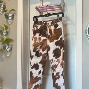 WeWoreWhat Cow Print Jeans